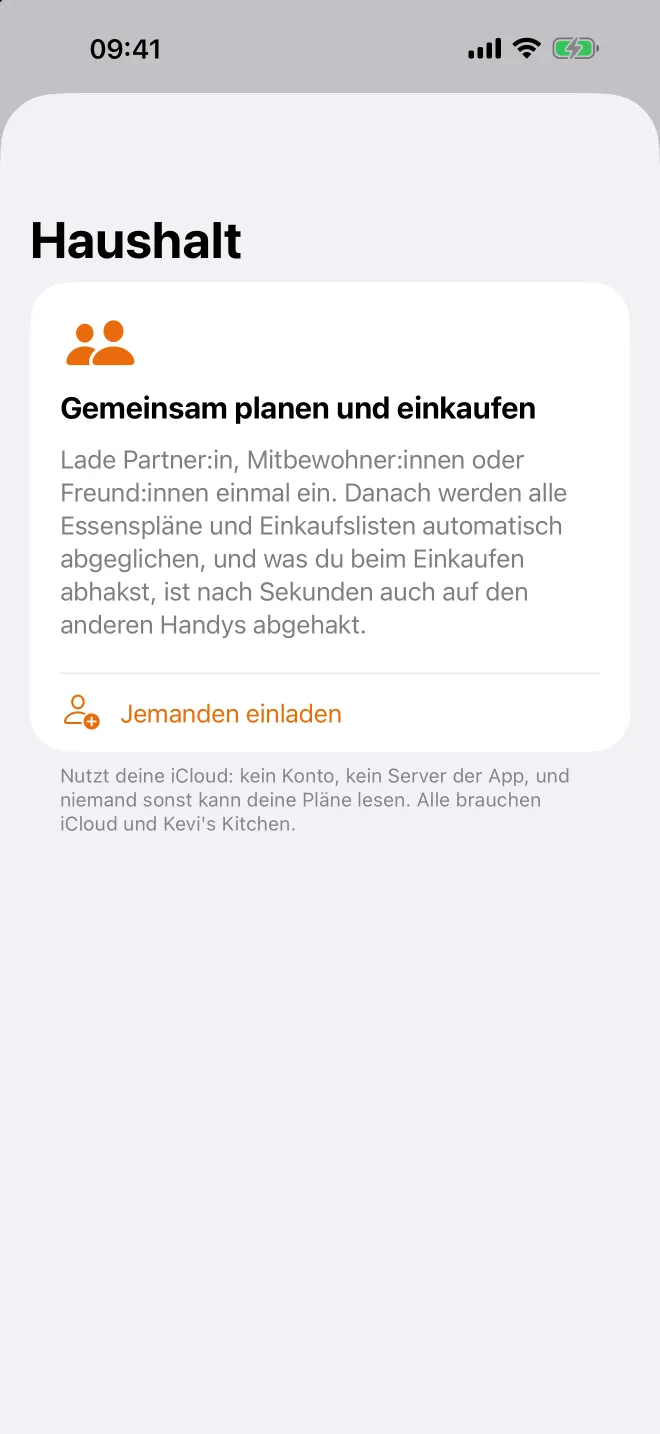 Haushalt teilen