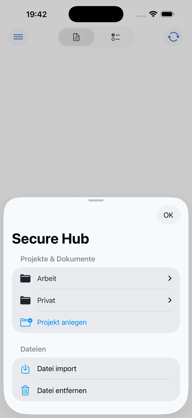 Project navigation